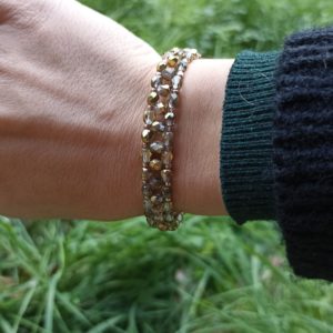 BRACELET FACETTES ET ROCAILLES 6