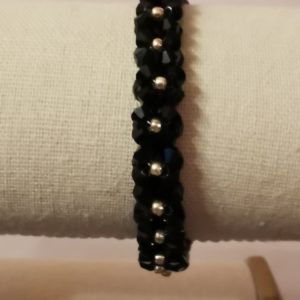 BRACELET FLEURS AB NOIR