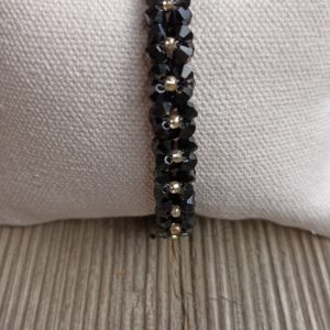 BRACELET FLEURS AB NOIR