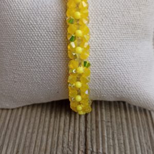 BRACELET FLEURS AF JAUNE