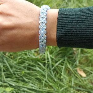 BRACELET FLEURS S BLEU