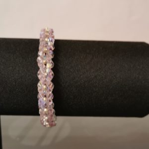 BRACELET FLEURS T VIOLET CLAIR