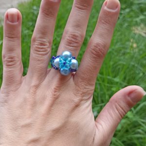 BAGUE DARLING BLEUE 1 TAILLE 60