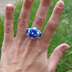 BAGUE DARLING BLEUE 2 TAILLE 56