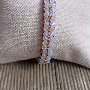 BRACELET FLEURS VIOLET REF E