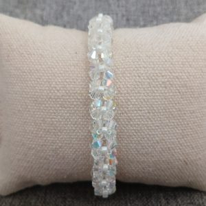 BRACELET AIMANTE FLEURS BLANC REF I