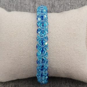 BRACELET AIMANTE FLEURS BLEU REF M